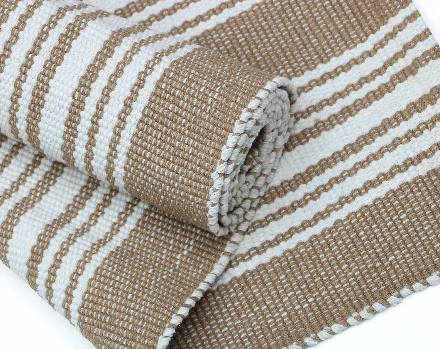 Hand Woven 100% Cotton Yoga Mat- Thick Handloom Made in India- for Gym Floor Exercise - Runner for Bedroom