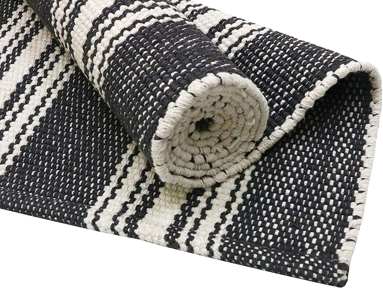 Hand Woven 100% Cotton Yoga Mat- Thick Handloom Made in India- for Gym Floor Exercise - Runner for Bedroom
