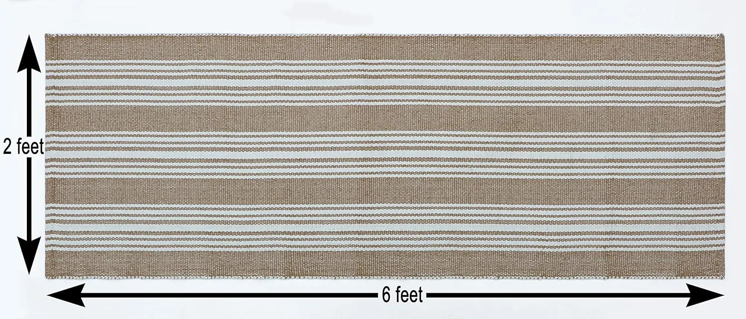 Hand Woven 100% Cotton Yoga Mat- Thick Handloom Made in India- for Gym Floor Exercise - Runner for Bedroom