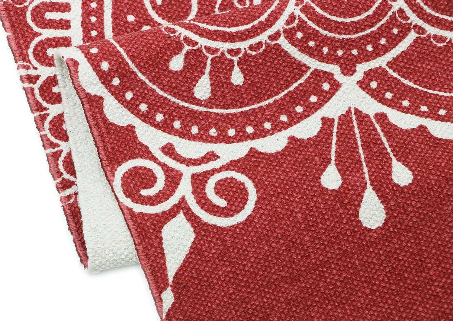Hand Woven 100% Cotton Yoga Mat- Thick Handloom Made in India- for Gym Floor Exercise - Runner for Bedroom