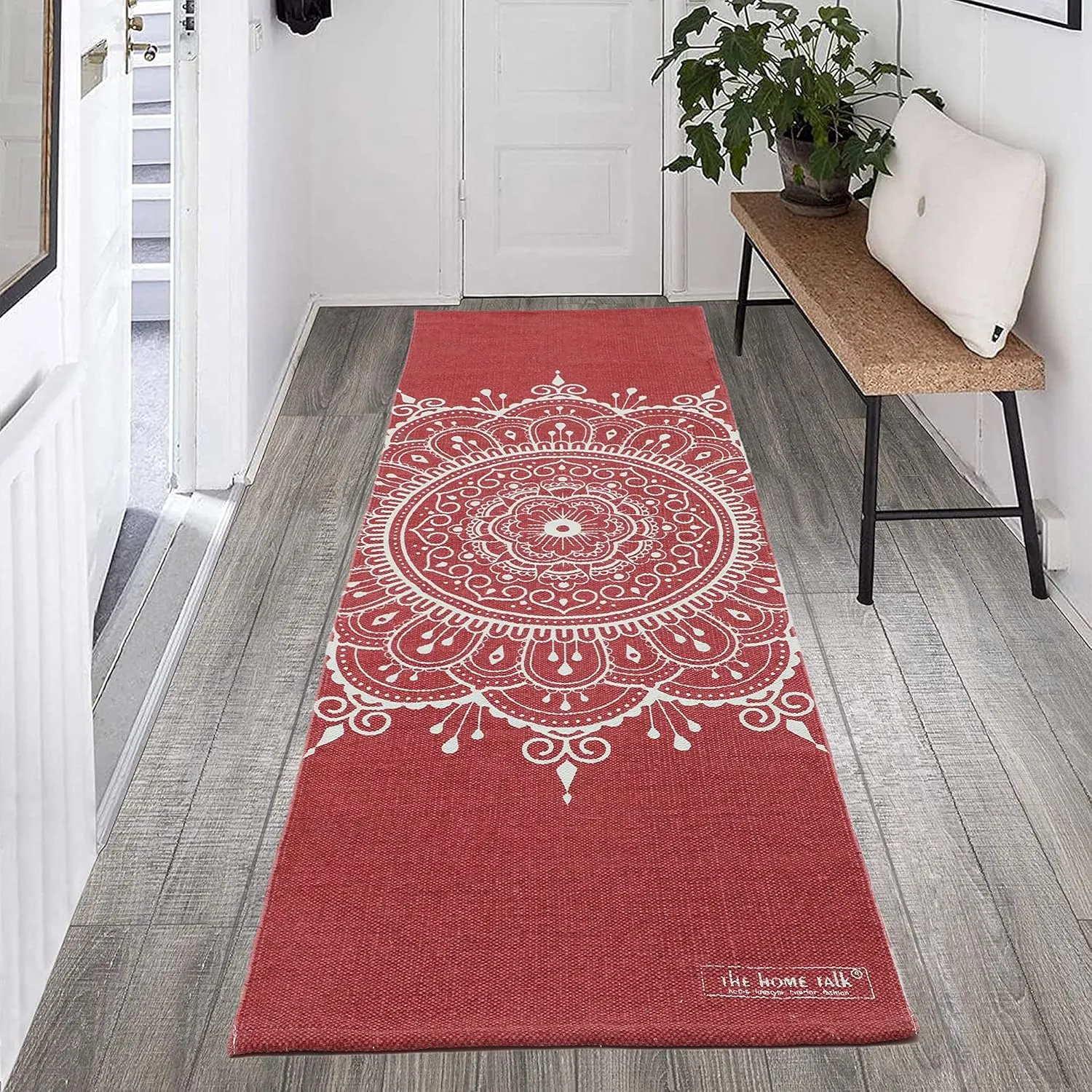 Hand Woven 100% Cotton Yoga Mat- Thick Handloom Made in India- for Gym Floor Exercise - Runner for Bedroom