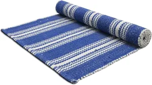 Hand Woven 100% Cotton Yoga Mat- Thick Handloom Made in India- for Gym Floor Exercise - Runner for Bedroom