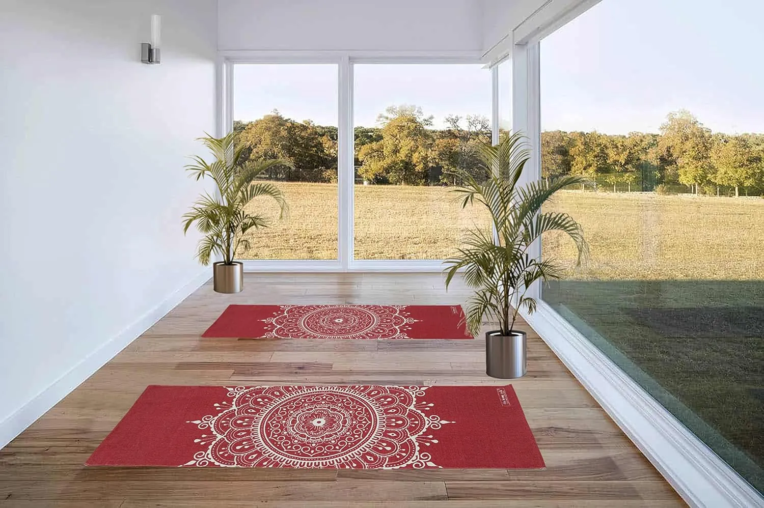 Hand Woven 100% Cotton Yoga Mat- Thick Handloom Made in India- for Gym Floor Exercise - Runner for Bedroom