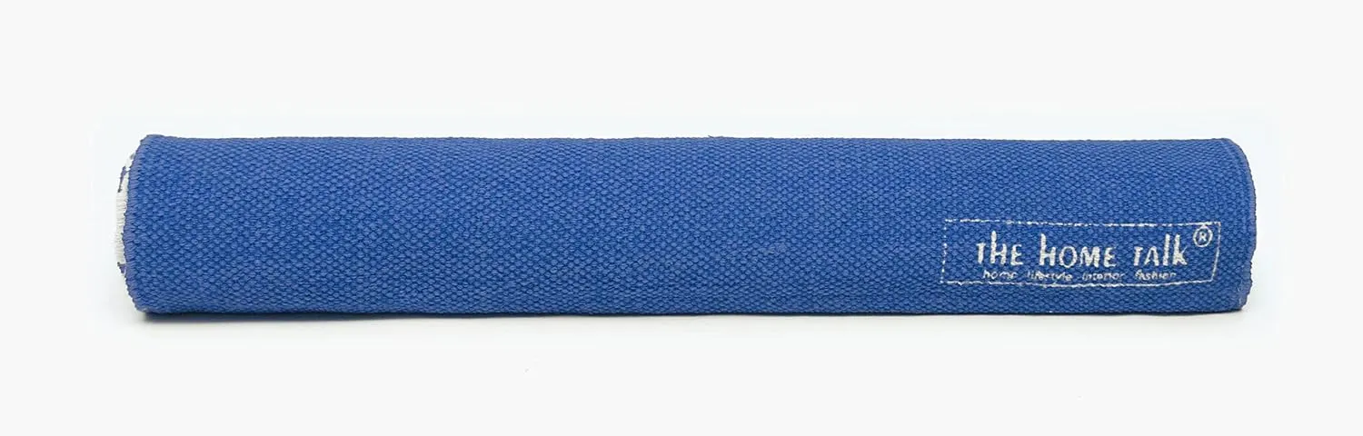 Hand Woven 100% Cotton Yoga Mat- Thick Handloom Made in India- for Gym Floor Exercise - Runner for Bedroom