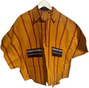 Hand Woven ASO Oke Top with Striped Pattern