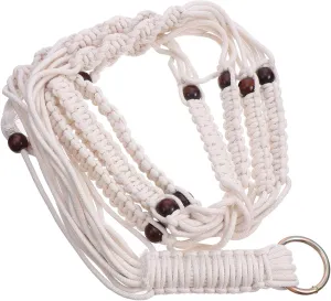 Hand-Woven Cotton Hanger Decorative Hanging Flowerpot Rack Exquisite Garden Planter for Room Kitchen Deck Patio Ceiling