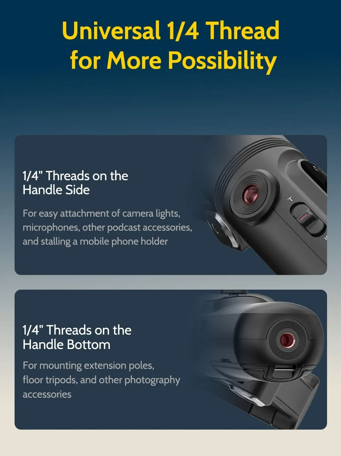 Handheld 3-axis Gimbal Stabilizer for iPhone&Android Smartphone Gimbal Anti-Shake w/ 1/4 Thread,RGB Magnetic Light,AI Tracking Phone Holder for Vlogging for TikTok,YouTube-Smart X Kit Black