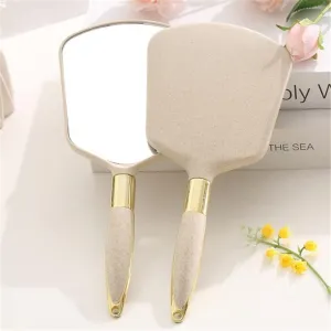 Handheld Makeup Mirror Dresser Compact Mirror Home Makeup Dressing Mirror (Color : D, Size