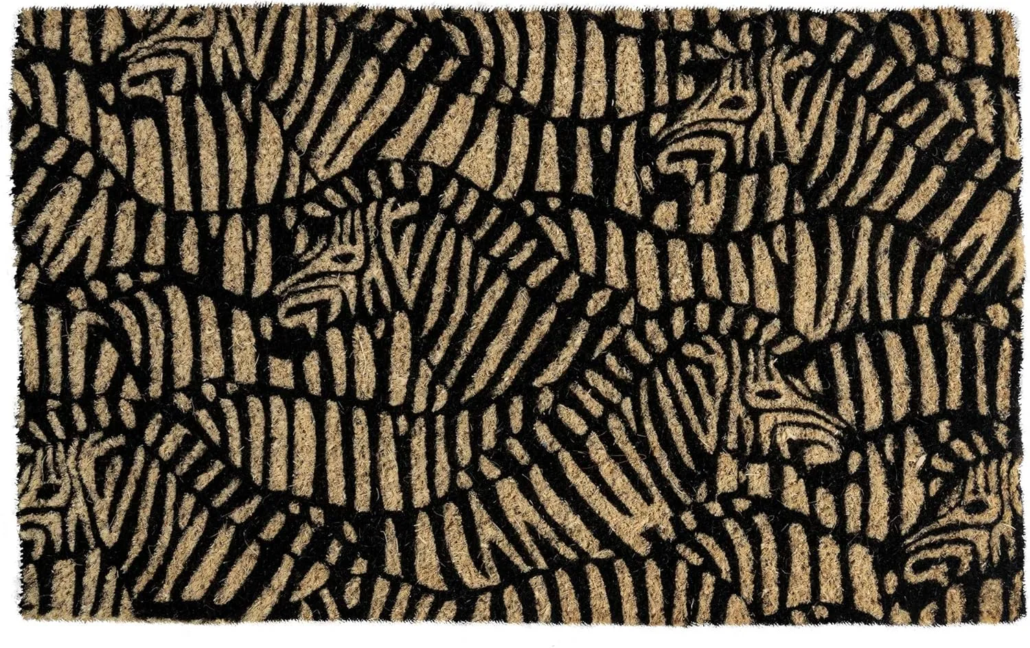 Handmade Doormat - Zebra Herd, 18"x30"