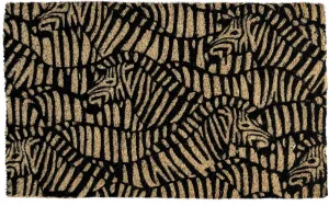 Handmade Doormat - Zebra Herd, 18"x30"