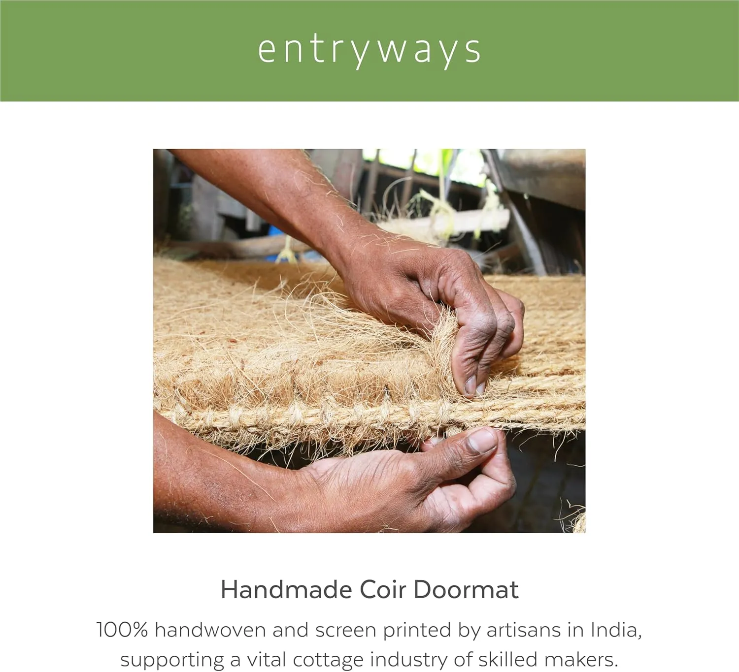 Handmade Doormat - Zebra Herd, 18"x30"