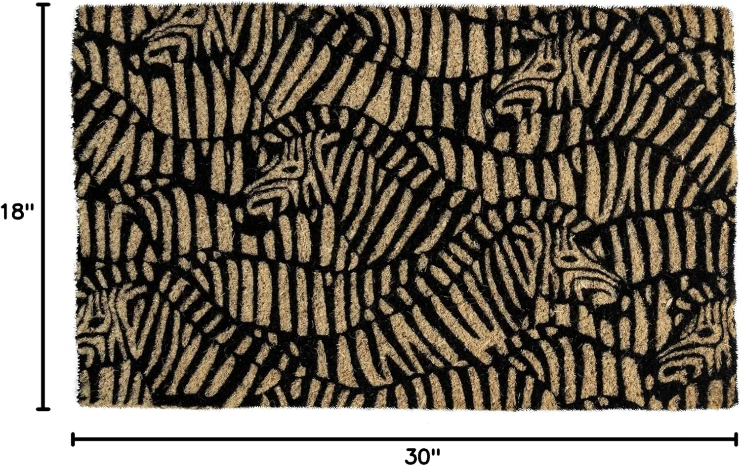 Handmade Doormat - Zebra Herd, 18"x30"