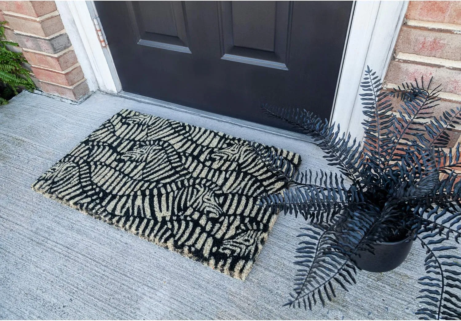 Handmade Doormat - Zebra Herd, 18"x30"