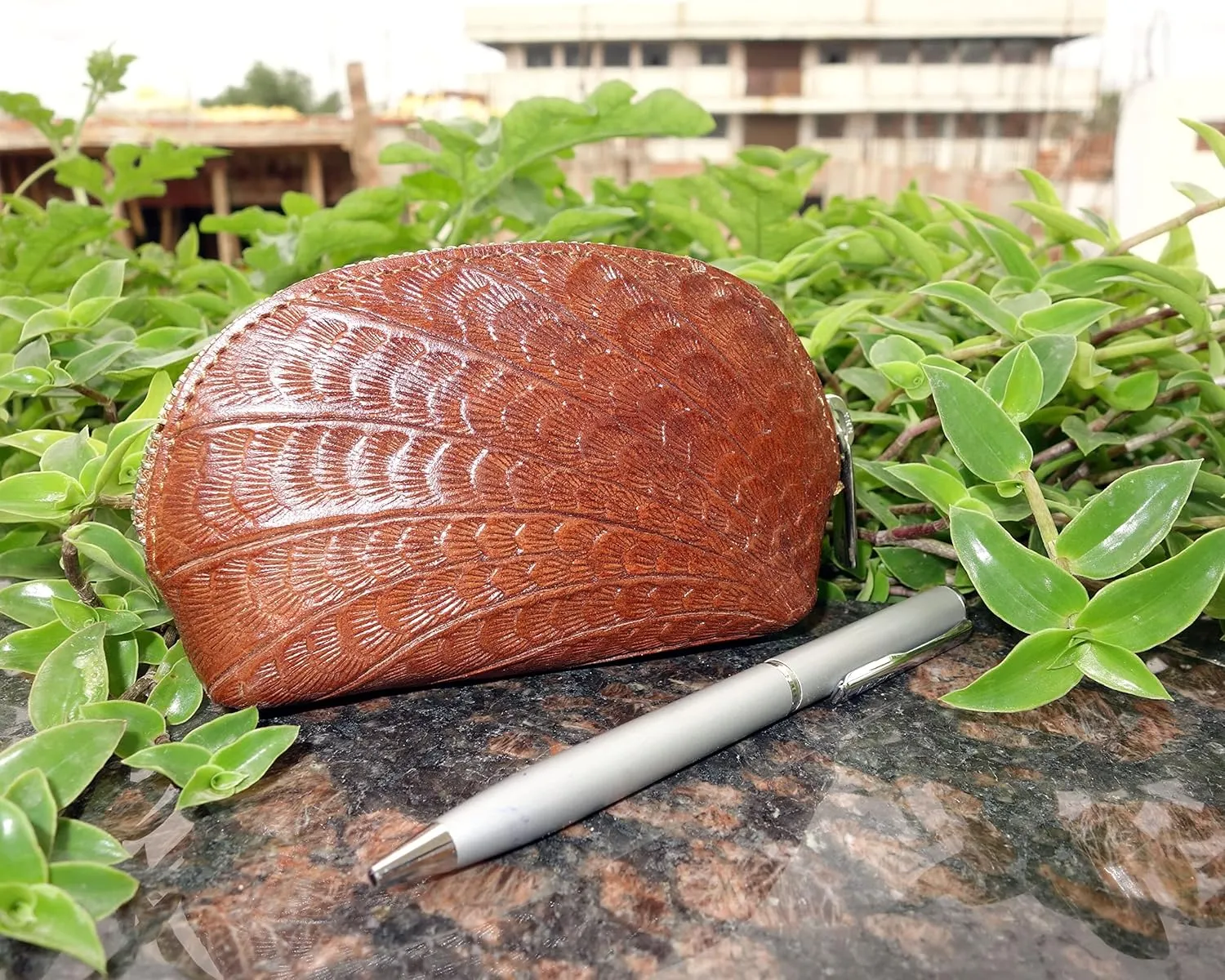 Handmade Genuine Leather Coin Purse, Hand Purse, Vintage Gift Pouch, Change Purse
