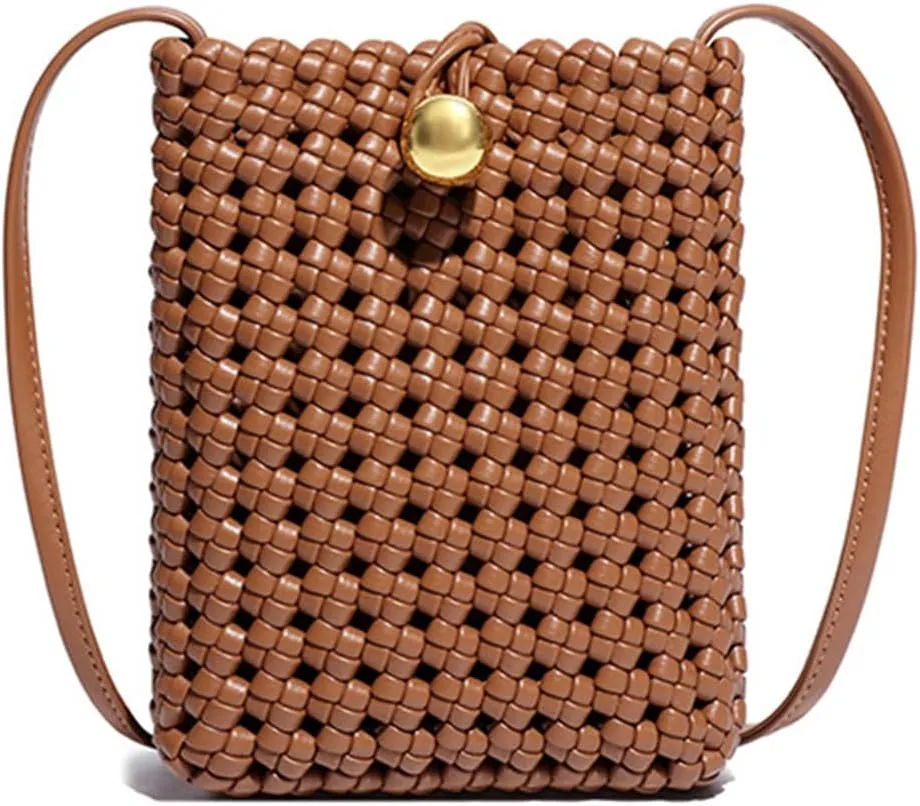 Handwoven Leather Crossbody Purse for Women