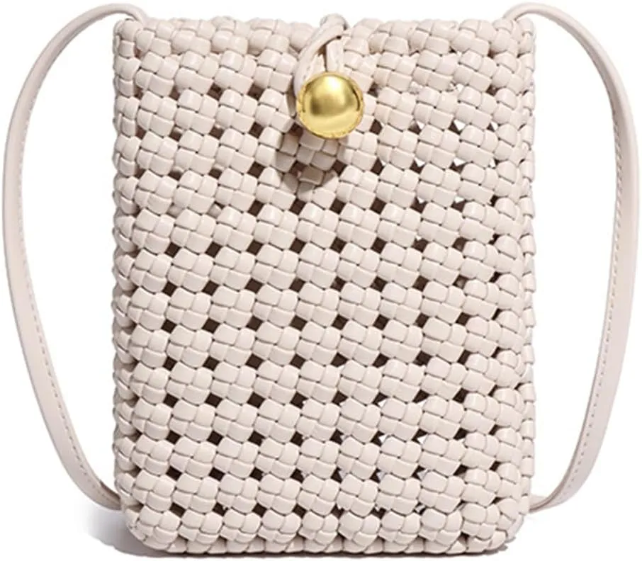 Handwoven Leather Crossbody Purse for Women