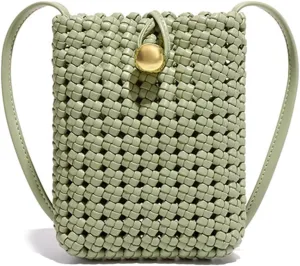 Handwoven Leather Crossbody Purse for Women