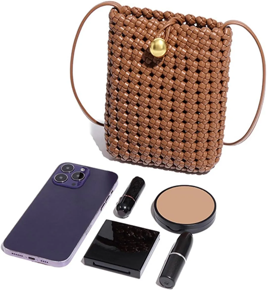 Handwoven Leather Crossbody Purse for Women