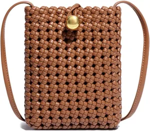 Handwoven Leather Crossbody Purse for Women