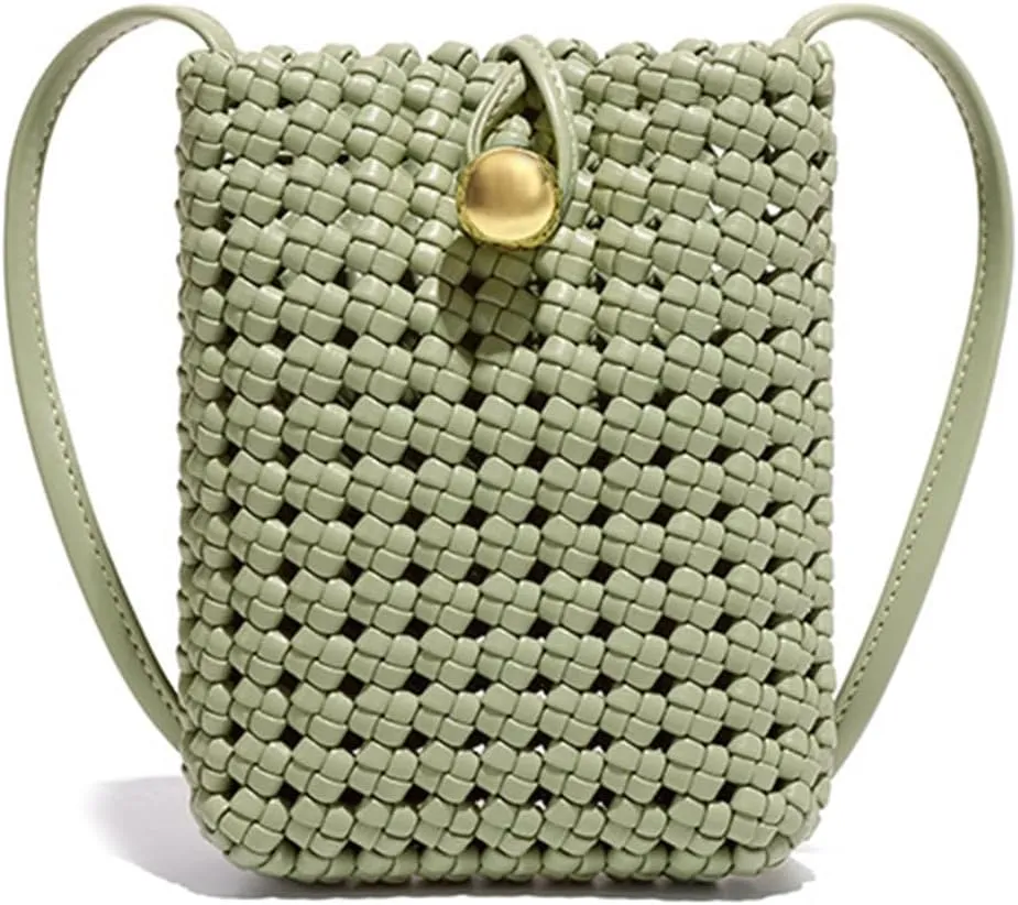 Handwoven Leather Crossbody Purse for Women