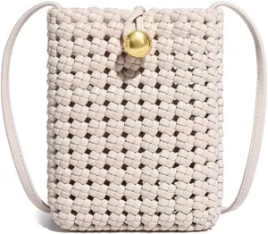Handwoven Leather Crossbody Purse for Women