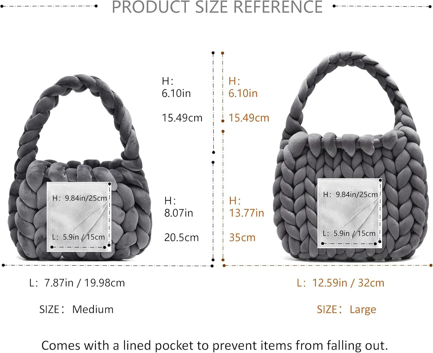 Handwoven Tote Bags for Women Chunky Yarn Knit Shoulder Bag Handmade Braided Purse