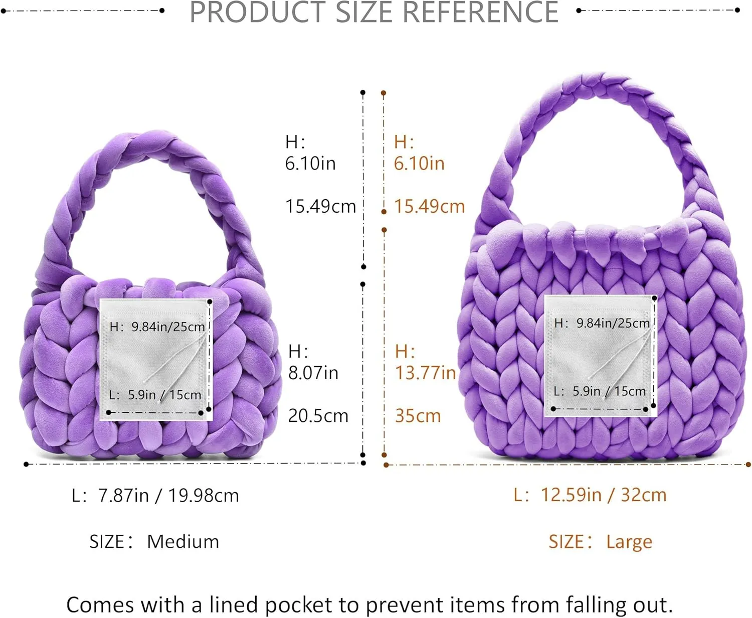 Handwoven Tote Bags for Women Chunky Yarn Knit Shoulder Bag Handmade Braided Purse