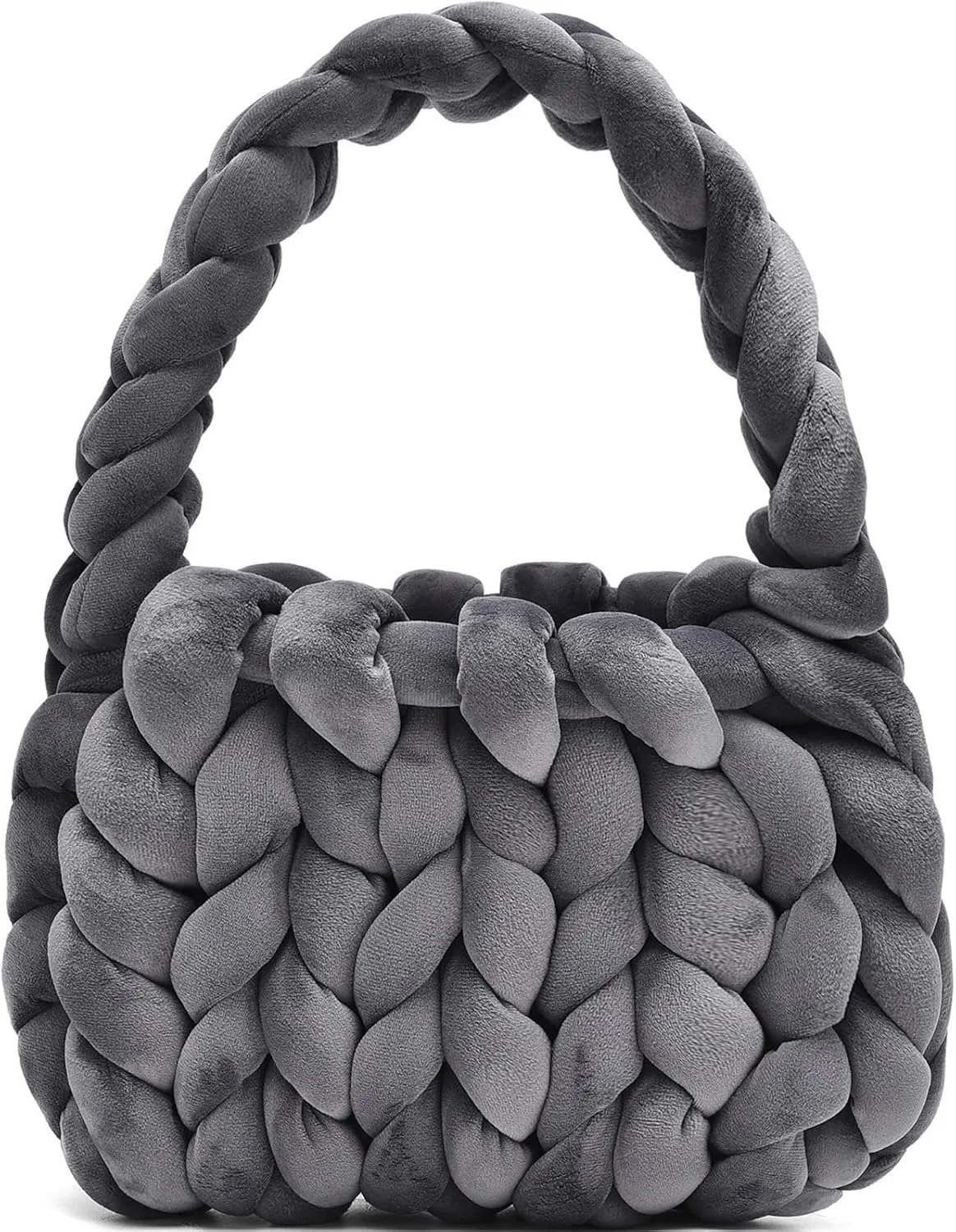 Handwoven Tote Bags for Women Chunky Yarn Knit Shoulder Bag Handmade Braided Purse