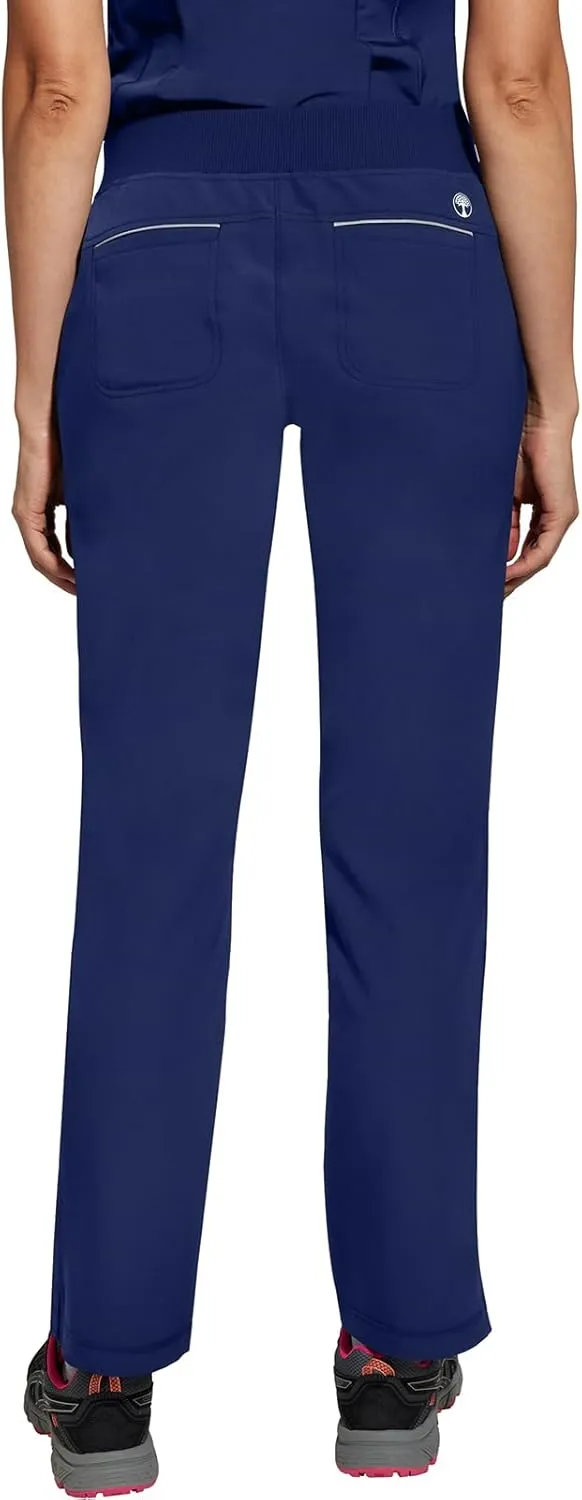 Healing Hands Women Scrub Pants with Rib Knit Waistband, Moisture Wicking, 360° Stretch and Recycled Fibers - 9152