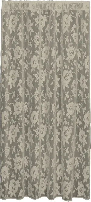 Heritage Lace Ashby Rose Panel, White, 60"x84"