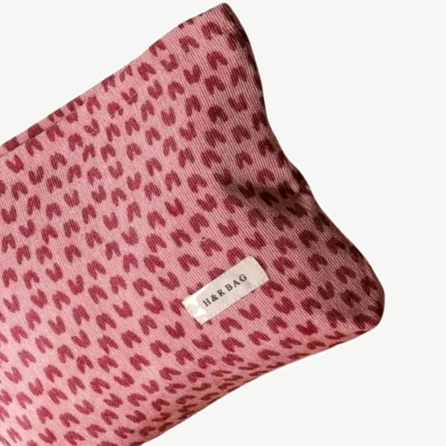 HEY M&Q Corduroy Pink Heart Make up Bag for Women Small Makeup Pouch Travel Toiletry Bag Portable Cosmetic Bag Versatile Zipper Pouch