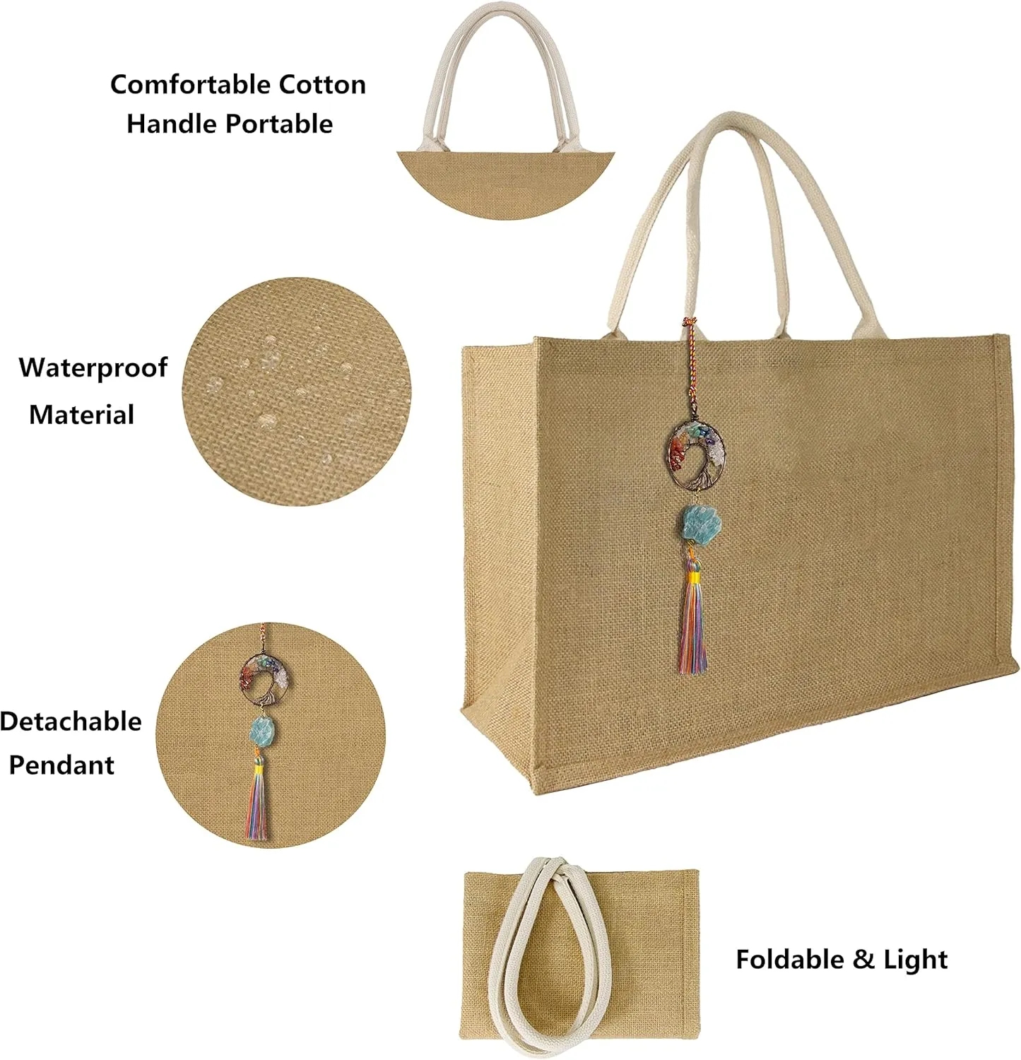 Hibala Woven Large Beach Bag Straw Bag Beach Tote Handmade Weaving Shoulder Bag Tassel Bag Handbag