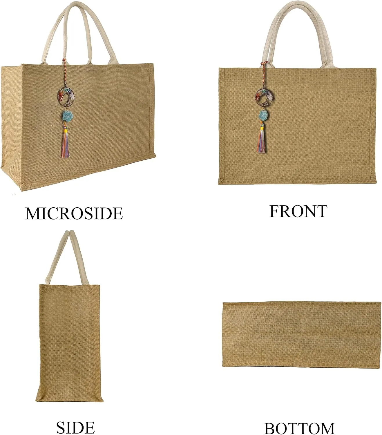 Hibala Woven Large Beach Bag Straw Bag Beach Tote Handmade Weaving Shoulder Bag Tassel Bag Handbag