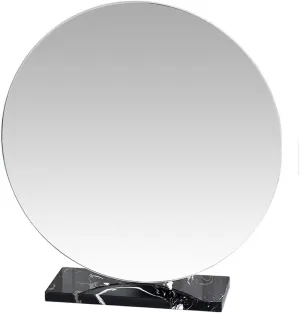 HIHELO Vanity Mirror Desktop Makeup Mirror Beauty Makeup Mirror Simple Vanity Mirror Large Desktop Mirror Modern High-Definition Mirror Desk Mirror (Color : Gold, Size : M)