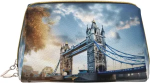 Historic Old Tower Bridge London Cosmetic Bags For Women Small Makeup Bag For Purse Makeup Pouch Travel Makeup Bag