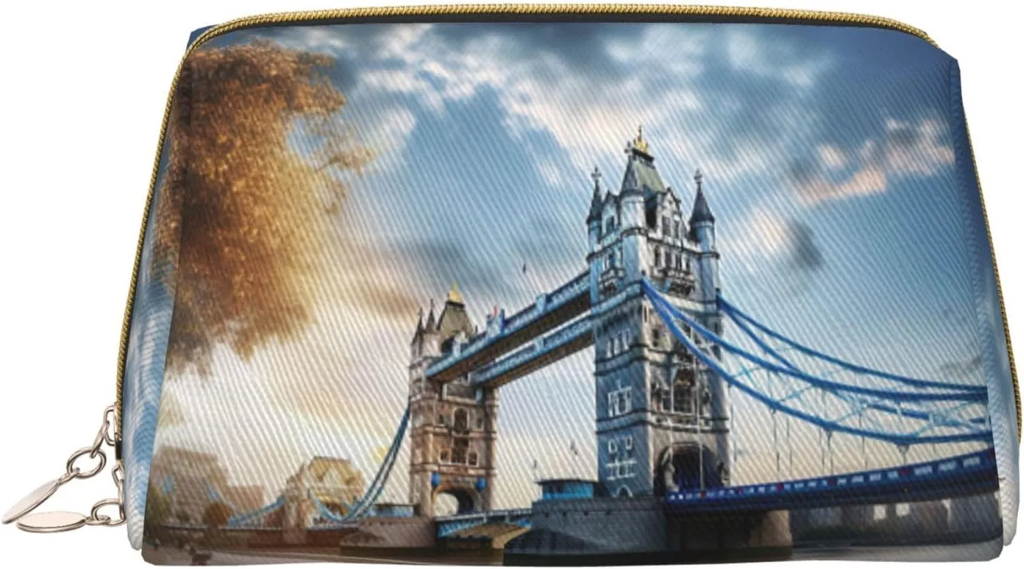 Historic Old Tower Bridge London Cosmetic Bags For Women Small Makeup Bag For Purse Makeup Pouch Travel Makeup Bag