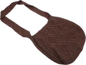 Homoyoyo Large Crossbody Bag for Women Crochet Bag Retro Style Tote Woven Messenger Casual Shoulder for Beach Party Shopping