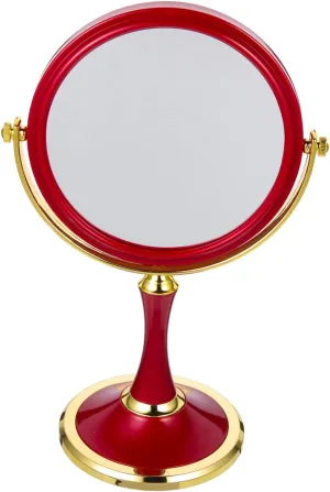 Homoyoyo Magnifying Makeup Mirror Desktop Mirror Makeup Mirror Magnifying Glass Miss Simple Stainless Steel Dressing Table Mirror Indoor Girl Cosmetics Double Sided Cosmetic Mirror