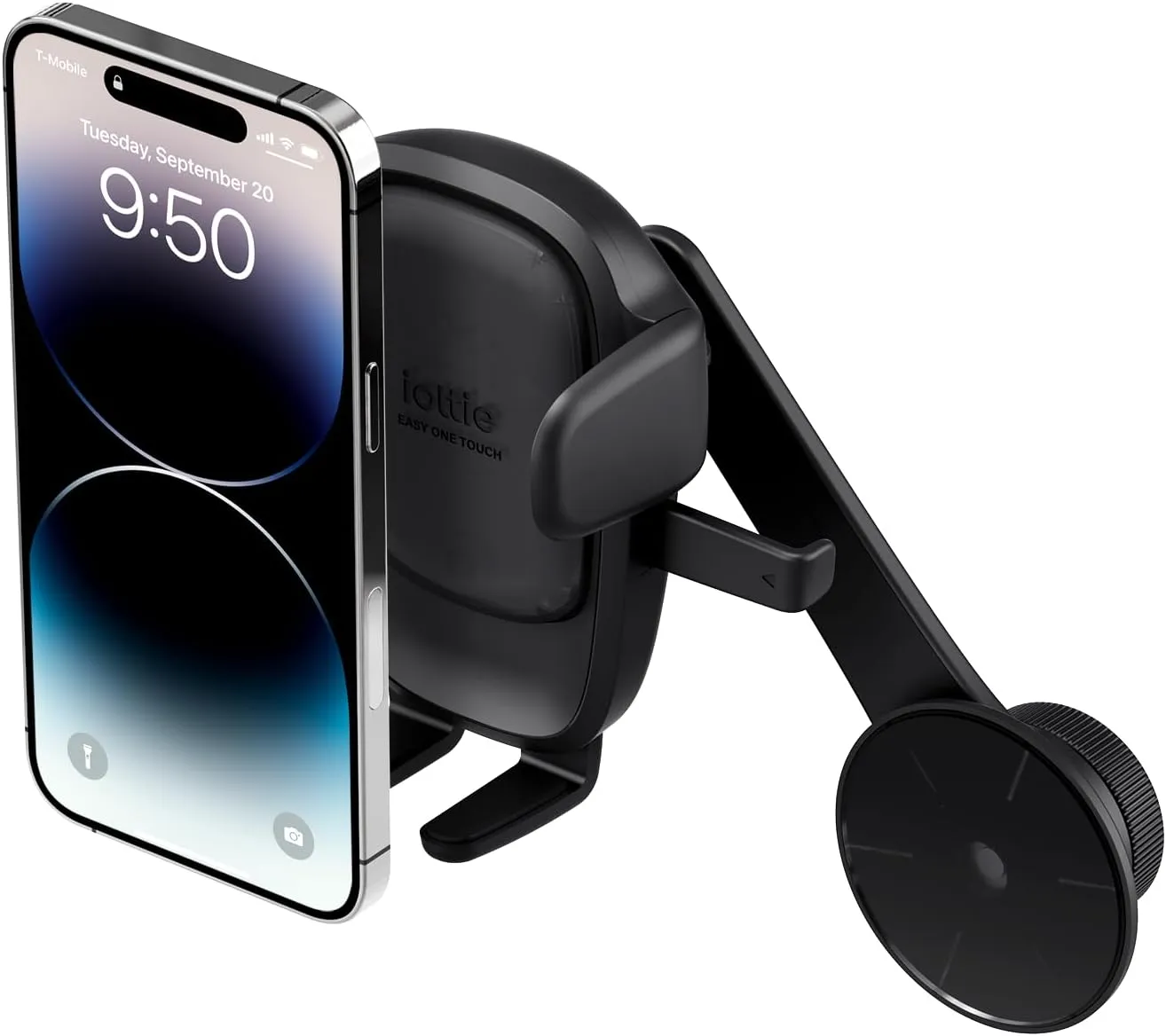 iOttie Easy One Touch Advanced Phone Mount for Tesla Model 3 and Model Y Screens - Universal Cell Phone Holder for iPhone, Google, Samsung, Moto, Huawei, Nokia, LG, and All Other Smartphones Black