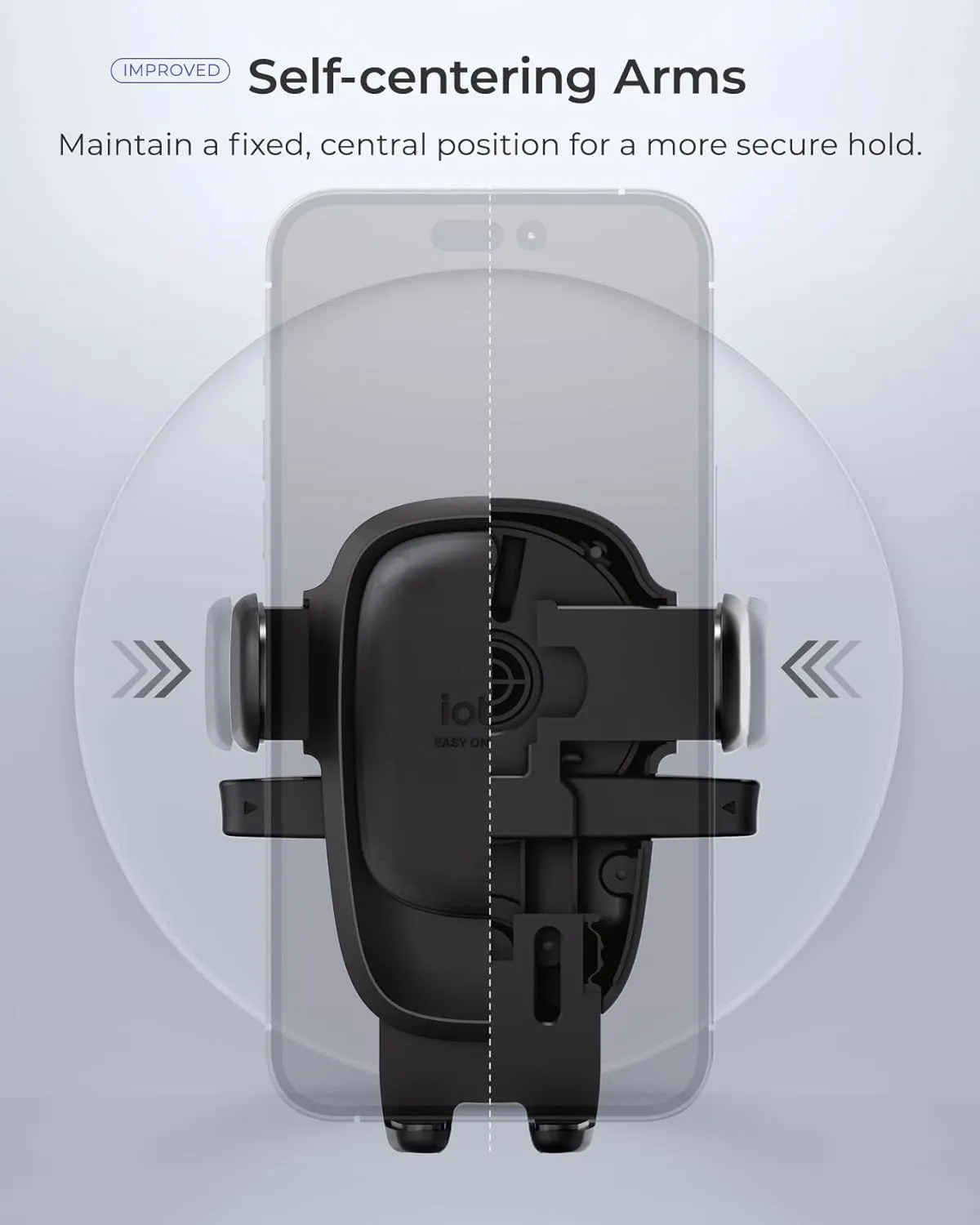 iOttie Easy One Touch Advanced Phone Mount for Tesla Model 3 and Model Y Screens - Universal Cell Phone Holder for iPhone, Google, Samsung, Moto, Huawei, Nokia, LG, and All Other Smartphones Black