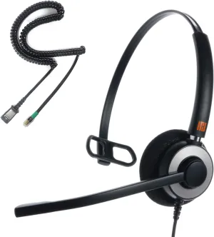 IPD IPH-160 Phone Headset with Noise Cancelling Microphone for Office and Call Center - Compatible with with All Yealink SIP,Snom, Greandsteam & LG landline Phones