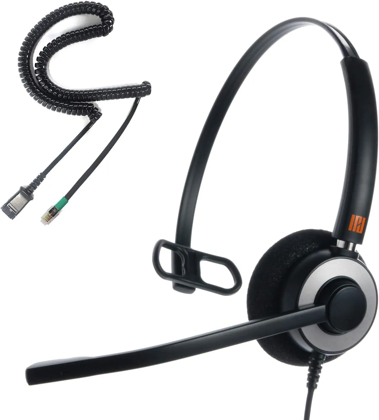 IPD IPH-160 Phone Headset with Noise Cancelling Microphone for Office and Call Center - Compatible with with All Yealink SIP,Snom, Greandsteam & LG landline Phones