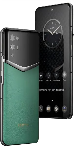 iVERTU Calfskin 5G Phone, Unlocked Smartphone, Secure Encrypted, 64MP Camera, 12 512G, 120Hz FHD (1080 * 2400) OLED Display, Dual SIM, Fast Charge (Imperial Green)