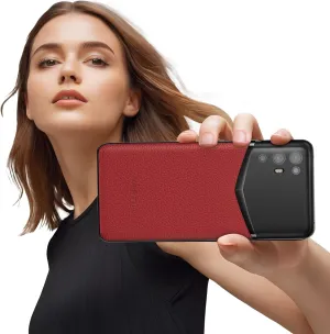 iVERTU Calfskin 5G Phone, Unlocked Smartphone, Secure Encrypted, 64MP Camera, 12 512G, 120Hz FHD (1080 * 2400) OLED Display, Dual SIM, Fast Charge (Raspberry Red)
