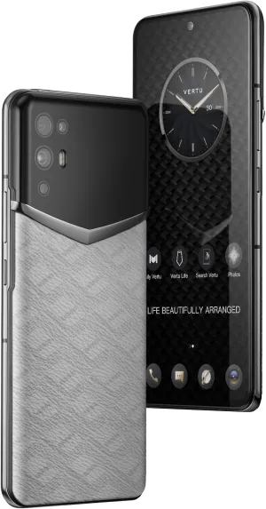 iVERTU Old Style Calfskin 5G Phone, Unlocked Smartphone, Secure Encrypted, 64MP Camera, 12 512G, 120Hz FHD (1080 * 2400) OLED Display, Dual SIM, Fast Charge (White)