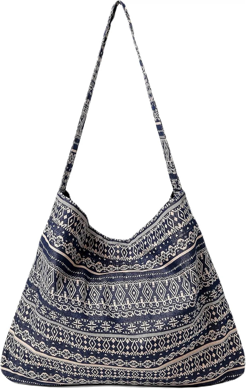 Jeelow Large Capacity Canvas Tote Bag Wide Straps Durable Shoulder Handbag for Women Daily Use Travel Shopping