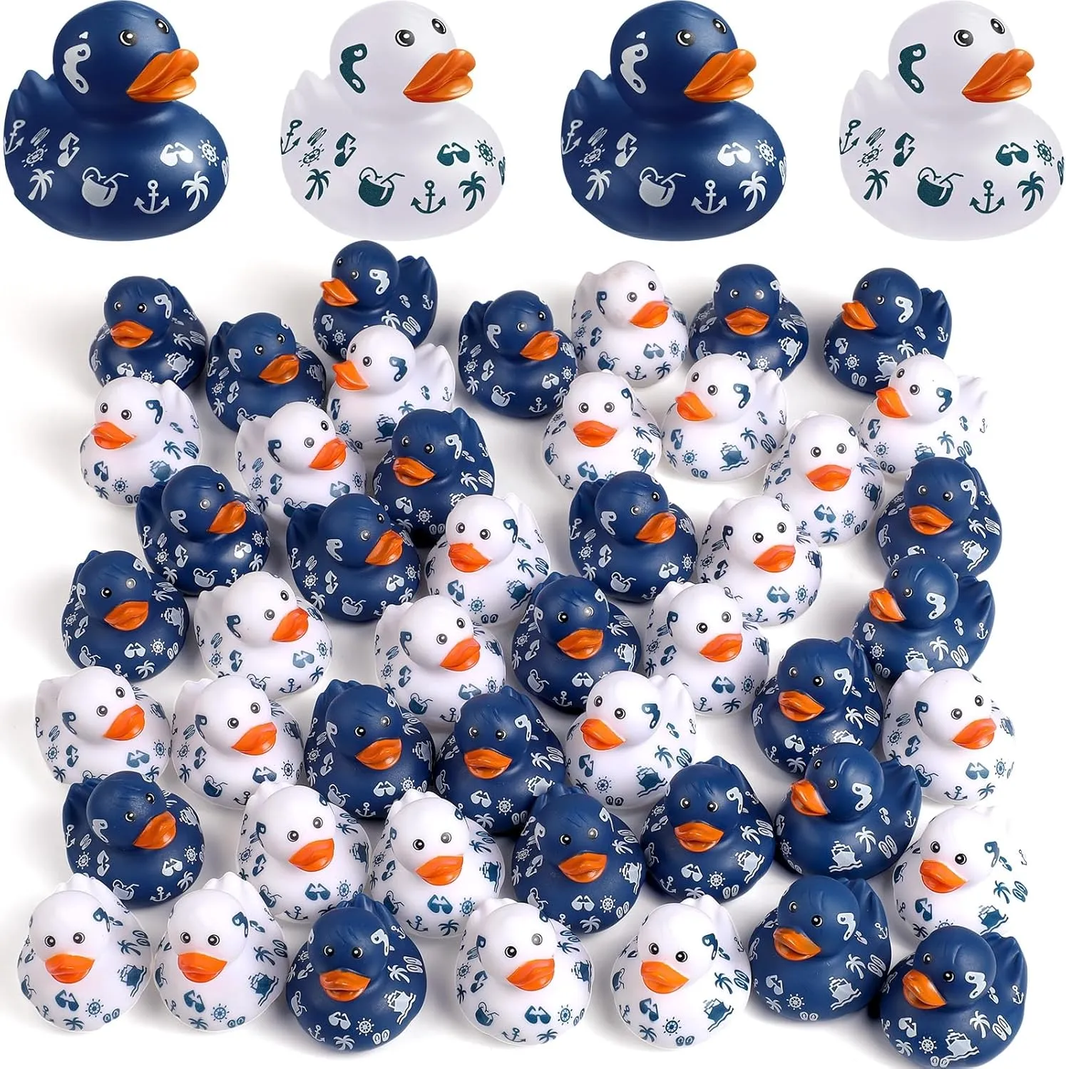 Jerify 120 Pcs Cruise Ships Sailing Ducks 2 Inch Summer Beach Rubber Ducks Bulk Cruise Ship Toys for Carnival Party Birthday Gifts Classroom Incentives and Bath Pool Activity