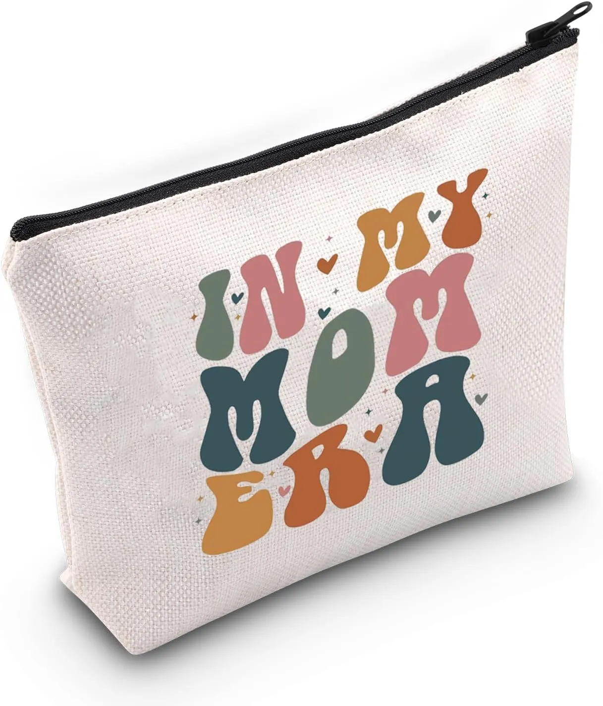 JNIAP Best Mom Ever Cosmetic Bag Gift In My Mom Era Makeup Bag Mommy to Be Gift for Mothers Day