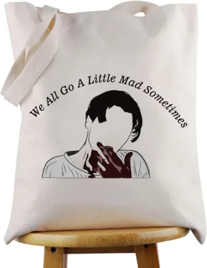 JNIAP Horror Movie Cosmetic Bag Billy L Fans Gift Scary Movie Lover Makeup Pouch We All Go a Little Mad Bag (a Little Mad tote)