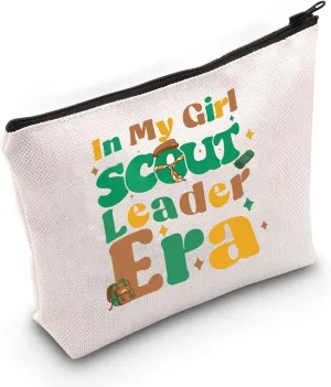 JNIAP Scout Leader Gift Troop Leader Cosmetic Bag Toiletry Pouch In My Scout Leader Era Makeup Bag Camping Group Gift (in my)